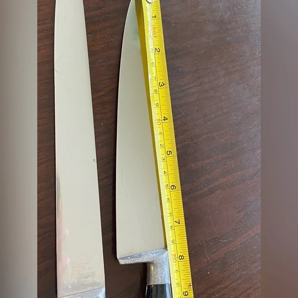 Vintage Lot of 3 Sabatier Authentique Chef Carbon Steel Knives 8” 9.5” France